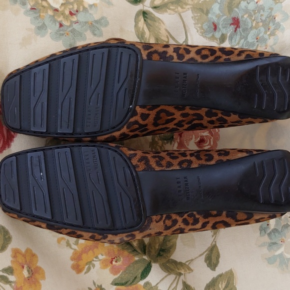 Stuart Weitzman Leopard Print Driving Loafer Shoes with Buckle Women's 8.5 - Picture 11 of 17